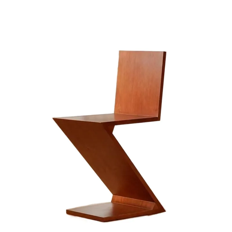 

Medieval chair dining chair creative solid wood backrest stool Z word