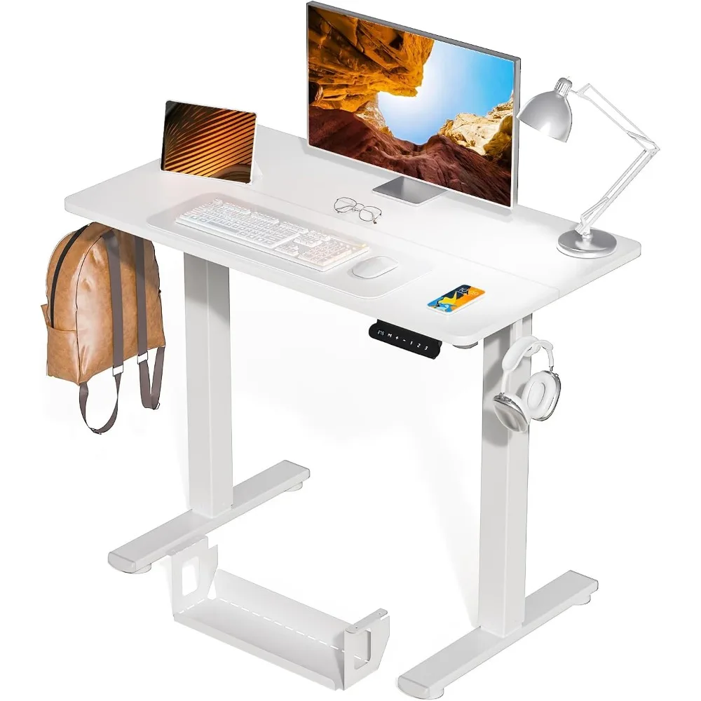 

Standing Desk Height Adjustable Small Electric Stand Up Desks [35 x 20 Inch] - Ergonomic Sit Stand Desk Rising Desks for Home O