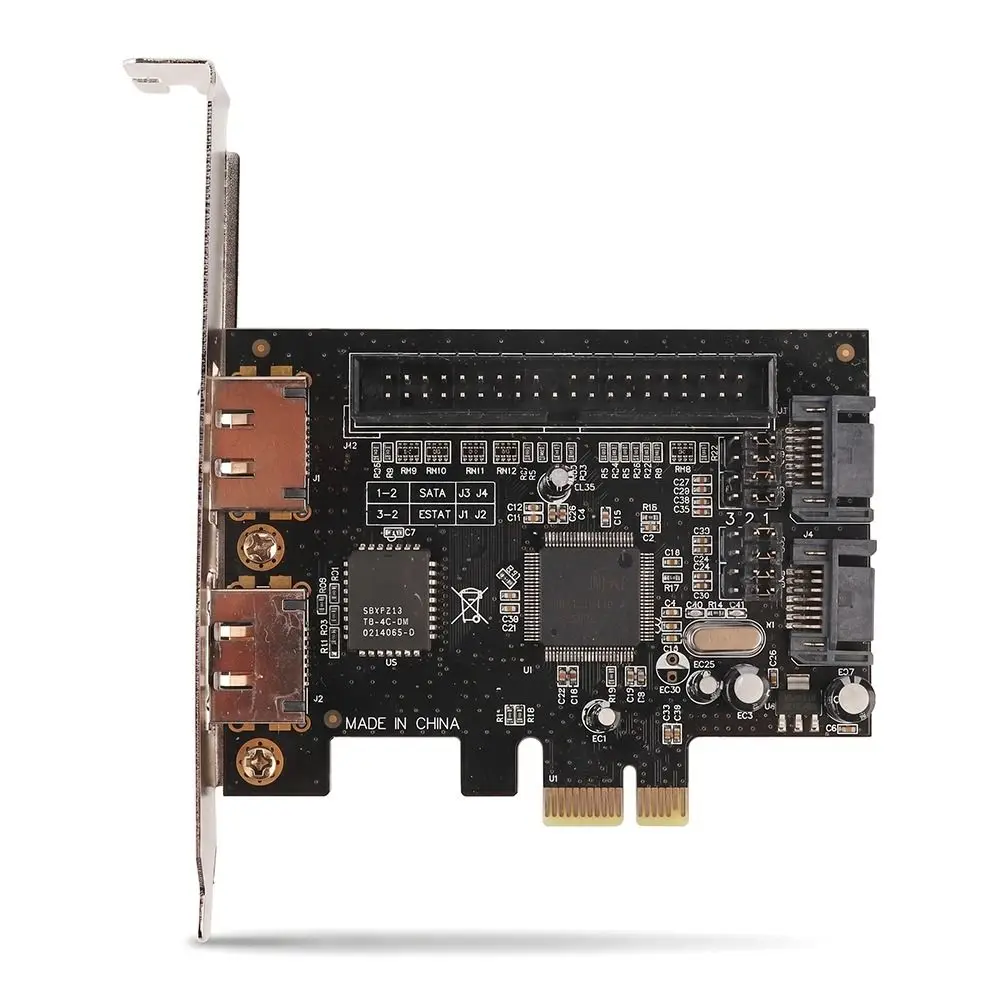

Практичная 2-портовая карта-адаптер PCIe 3 Гбит/с с диском с драйверами, адаптер PCIe-SATA, адаптер PCIe-ESATA, карта расширения контроллера