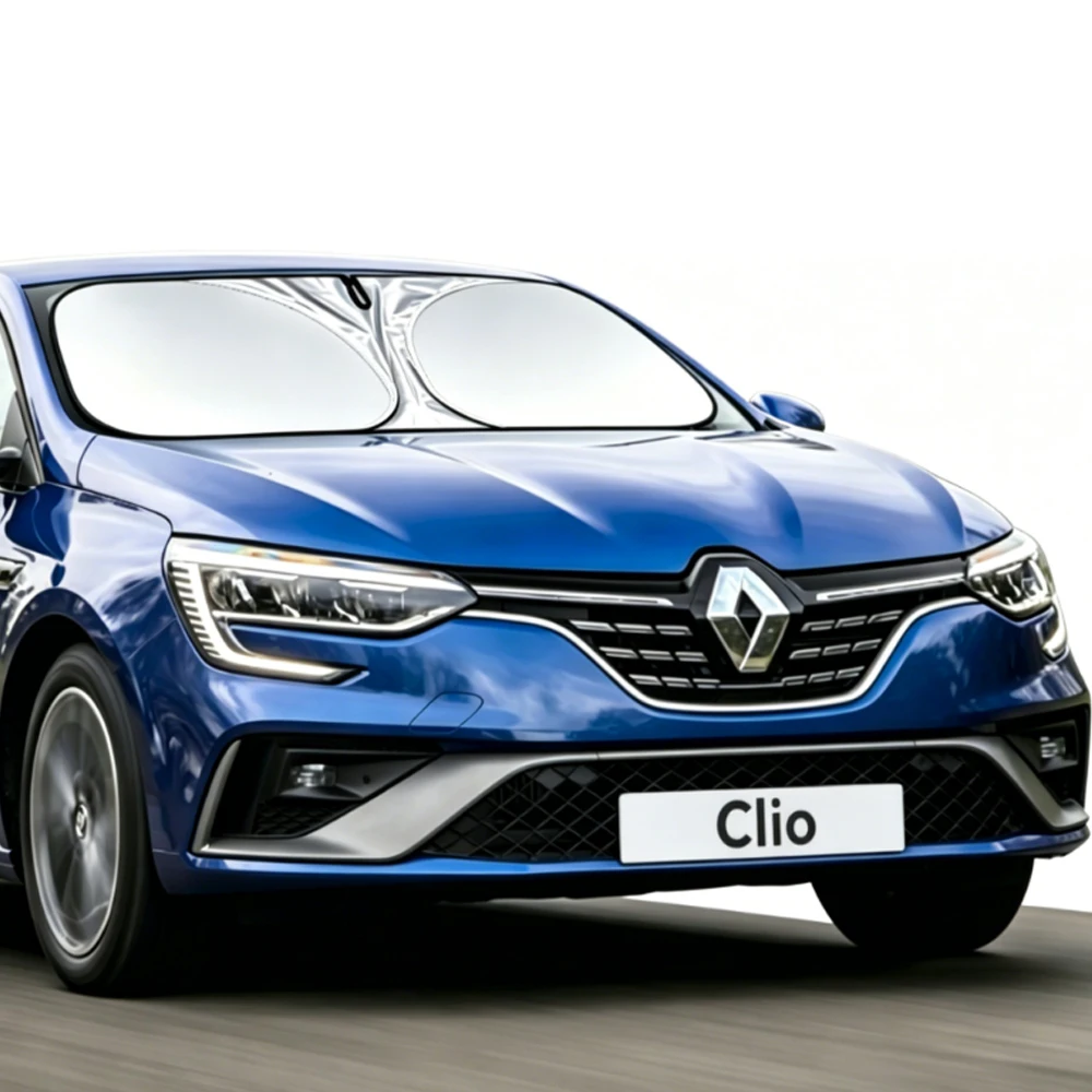 Protetor Solar para Para-brisa de Carro Renault Clio, Bloqueador de Raios, Visor de Janela, Cobertura Dobrável, 1 Peça