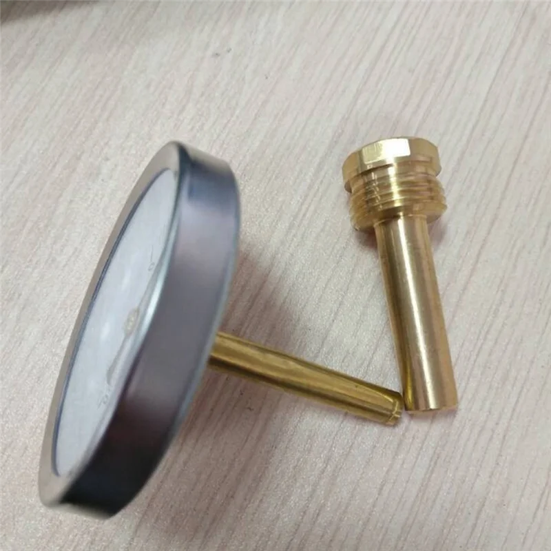 Riscaldamento caldaia MOPHE-Buffer 1/2 pollice avvitato 2 pezzi con guaina in rame 120 °   C Indicatore della temperatura dell'acqua