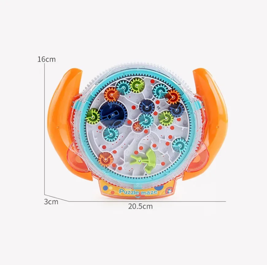 Creative 3D Puzzle Funny Gear Labyrinth Disk Gear Balance Ball Maze Wheel Dish IQ Puzzle Educational ABS Toys For Kids