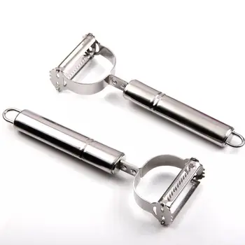 Kitchen Vegetable Peeler Stainless Steel Melon Planer Double-Head Peeler Household…
