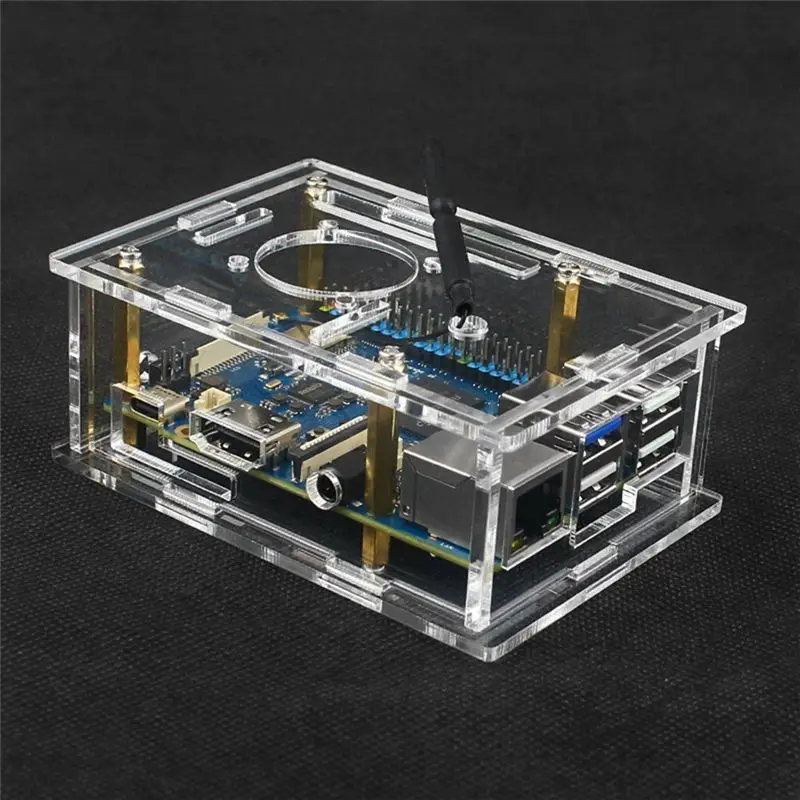 [ABJZ] For Orange Pi 3B Acrylic Case Transparent Shell Active Passive Cooler Cooling Fan Heatsink