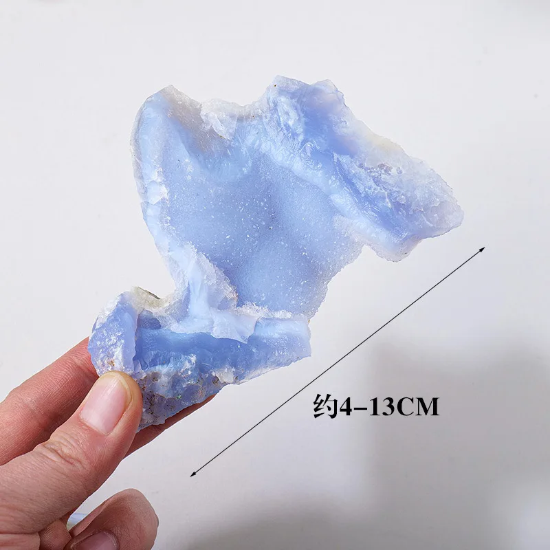 Blue Lace Agate Specimen Unique Gemstone Irregular Shape Druzy Crystal For Home Office Table DecorHalloween Christmas Gift