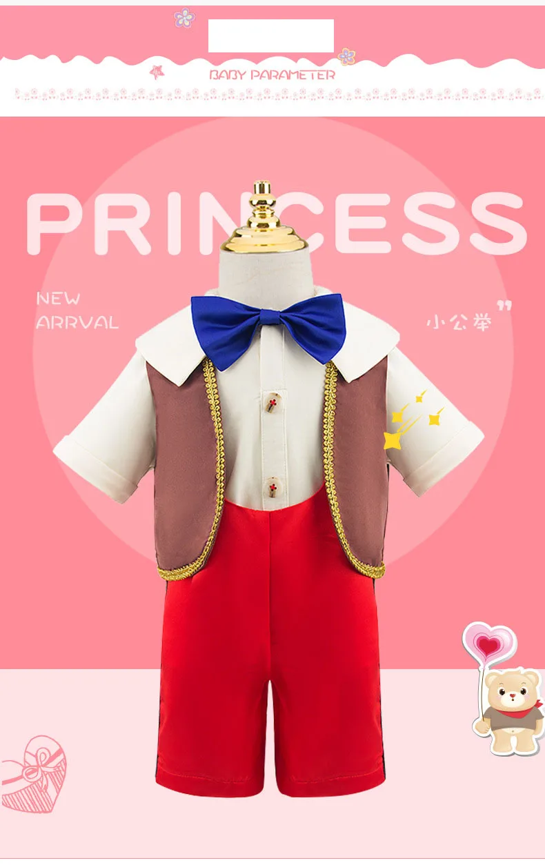 

New Easter Carnival Party Funny Costume Baby Boy Role Playing Costume Puppet Shirt+Pants Vest Set with Hat Gloves Children's Clo