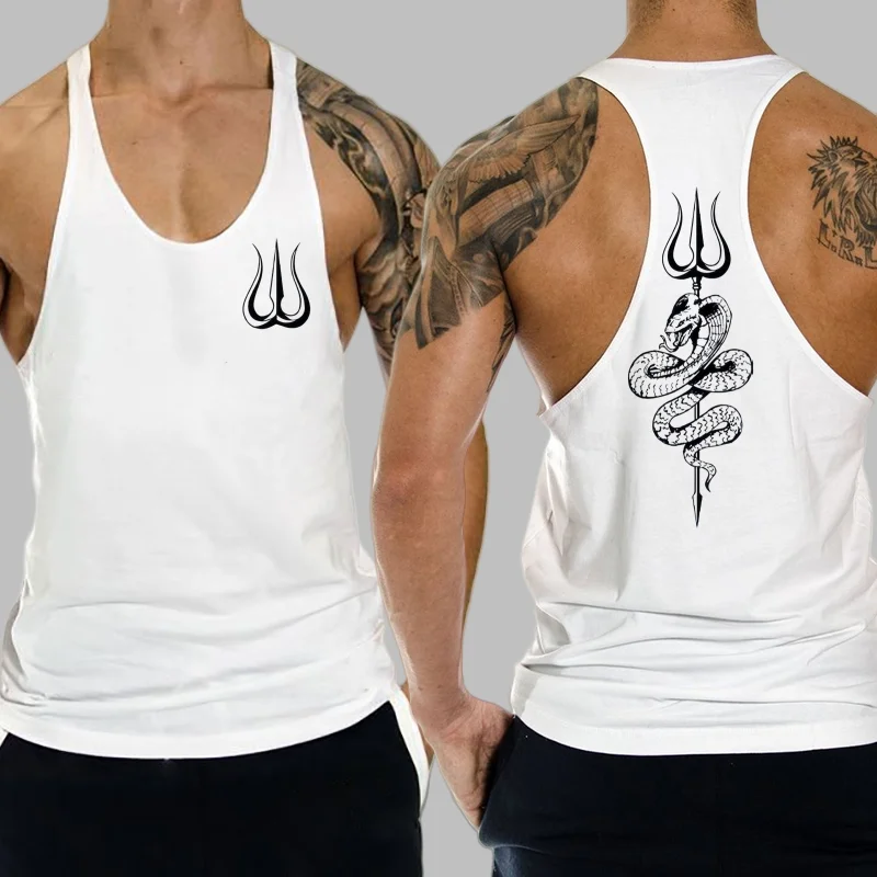 

Мужской жилет-стрингер на тонких бретелях, впитывающий влагу, идеально подходит для бодибилдинга и определения мышц