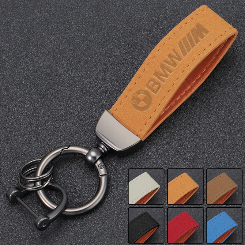 

Suede Leather Car Keychain Ring Auto Accessories For BMW M X1 X2 X3 X4 X5 X6 E30 E34 E39 E36 E46 E60 E62 E90 E91 E92 Decoration