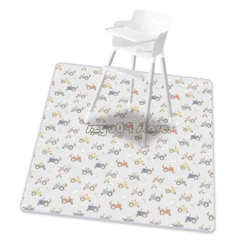 سجادة مقاومة للانسكاب قابلة للطي مقاس 4×7D لتغذية الأطفال، سهلة التنظيف وقابلة للغسل في الغسالة