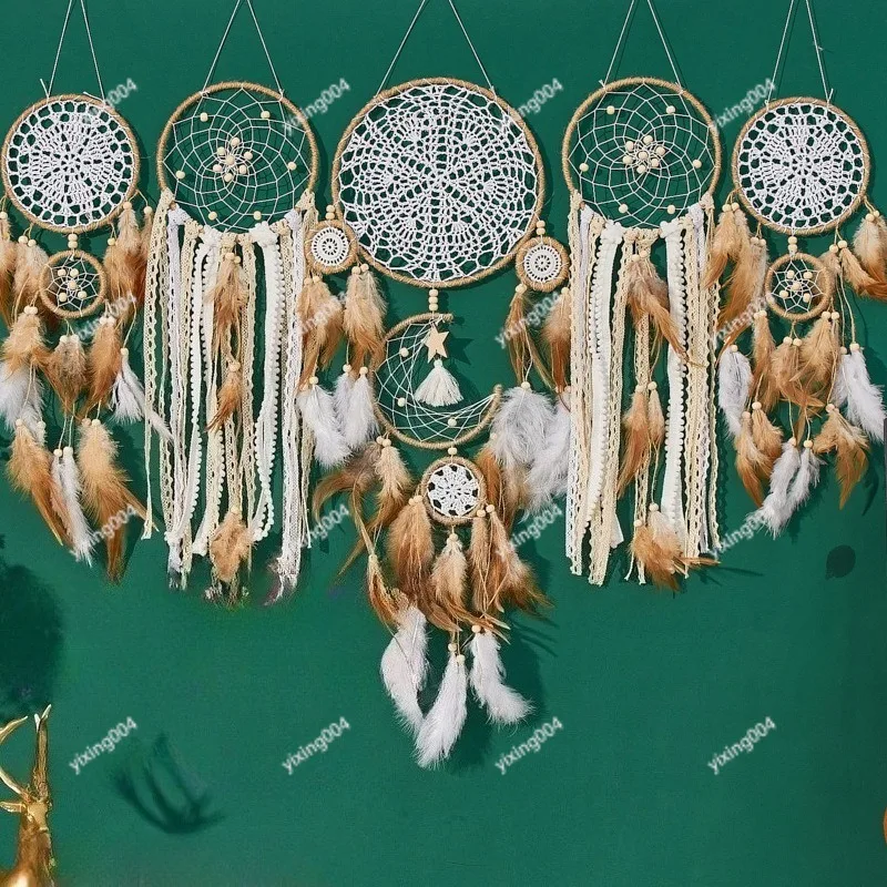 

Tassel Feather Dreamcatcher Wind Chime, Bohemian Wall Art Decor for Home Indoor Homestay
