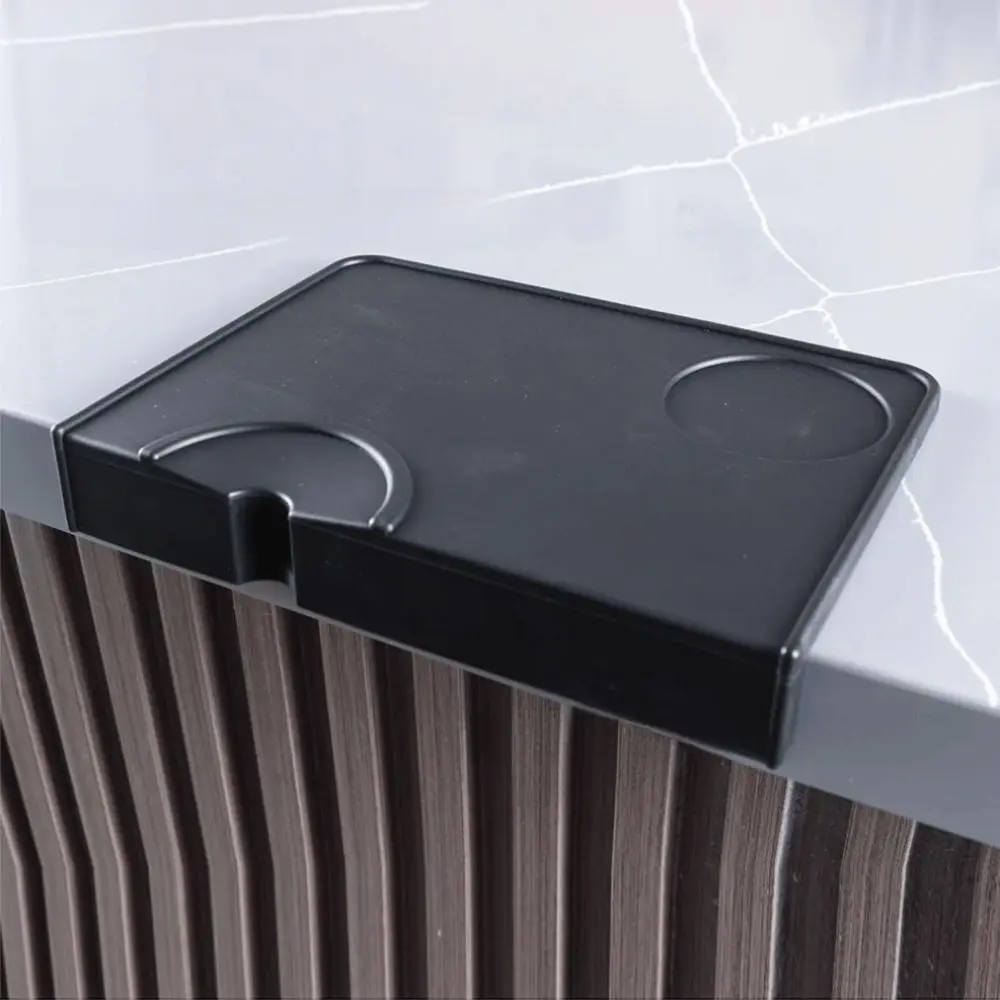 Non-Slip Silicone Coffee Tamper Mat Wear-resistant Corner Edge Espresso Tamping Pad Thicken Black Coffee Powder Press Pad