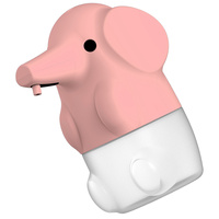 Pink 250ML USB Charging Automatic Foam Soap Dispenser Reusable ABS PP Cartoon Elephant Wall Mount Desktop