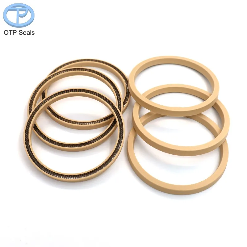 Spring seal ring for shaft PTFE seals polytetrafluoroethylene added polyphenyl ester V-spring non-standard factory customized