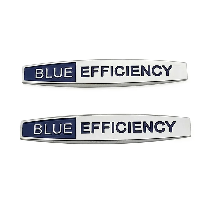 3D Metal Blue Efficiency Emblem Badge Sticker For Benz W204 W212 W203 C E Class Car Fender Trunk Decal Auto Accessories
