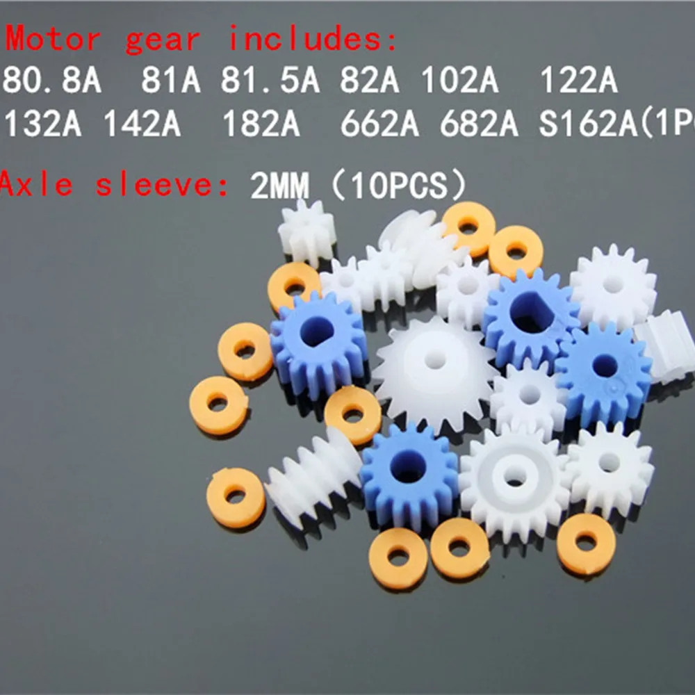 16 pcs/lot Plastic Bearing Gear Set DIY Worm Gear Axle Gear Bonus Axle sleeve