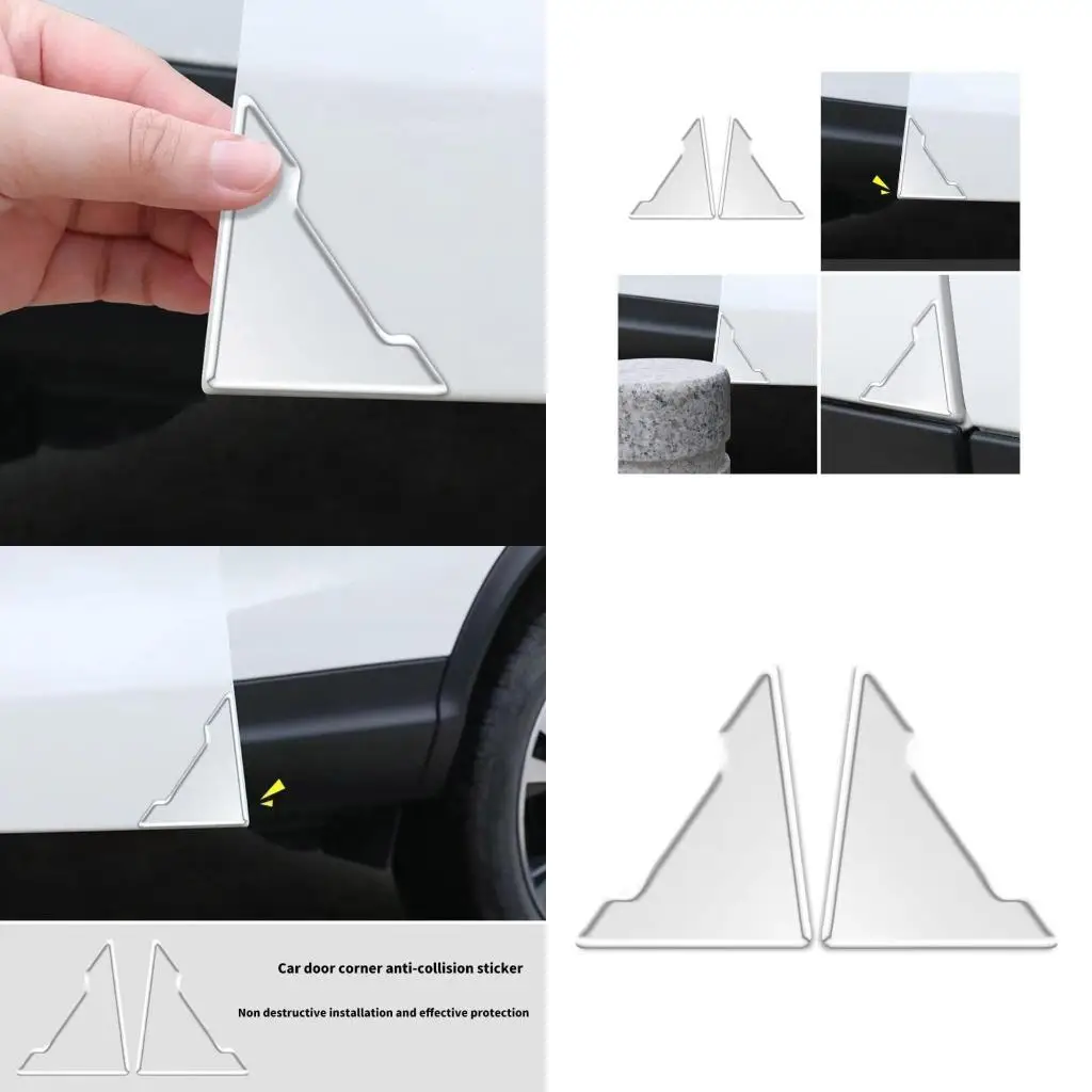 

02DE 1 Pair/2 Pair Clear Door Guards Trim Automotive Exterior Accessories Door Corner Guard Car Door Protector