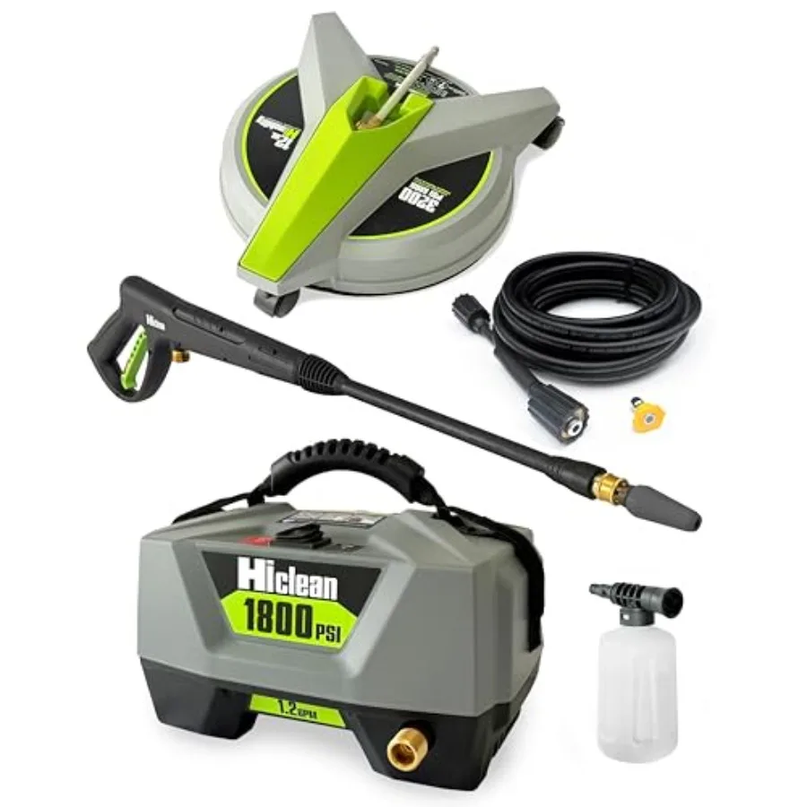 

1800psi Pressure Washer and Surface Cleaner with Wheels Attachment Bundle