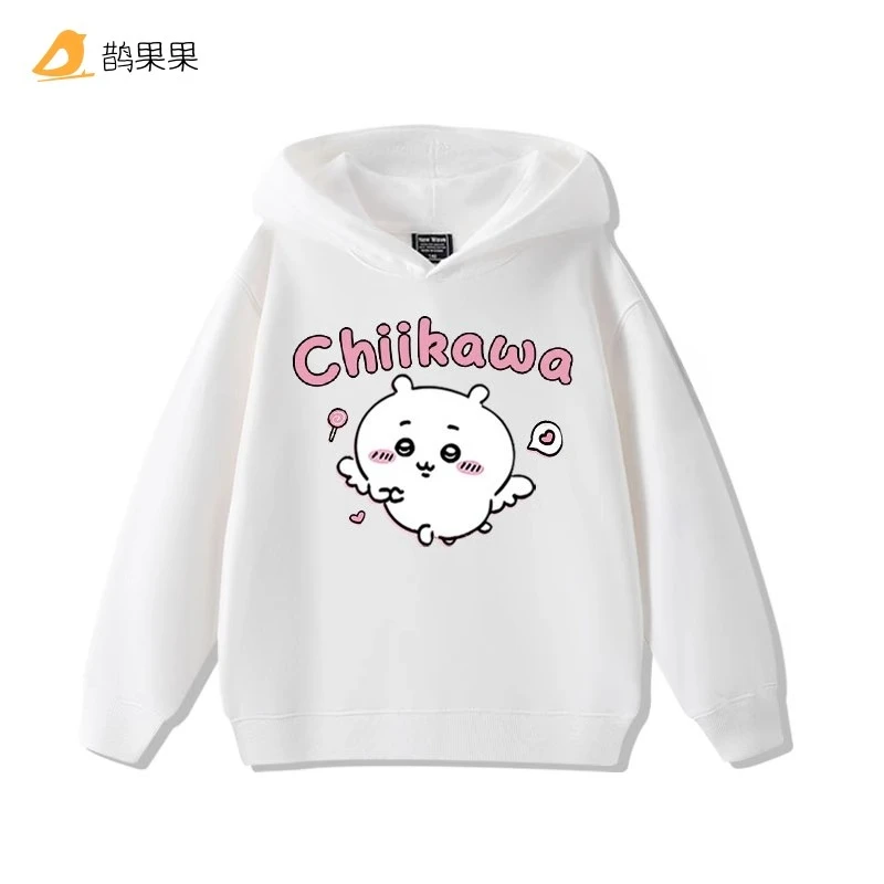 

Jiyi Kawa Usagi Xiaoba co-branded peripheral children's clothing hooded sweatshirt cute all-match autumn and winter pullover
