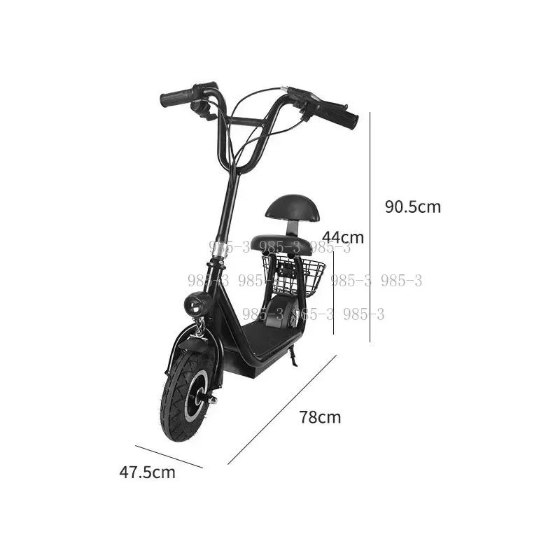 Lightweight Folding Electric Scooter Multifunctional Shopping Cart Electric Pedal Bike for Convenient Shopping