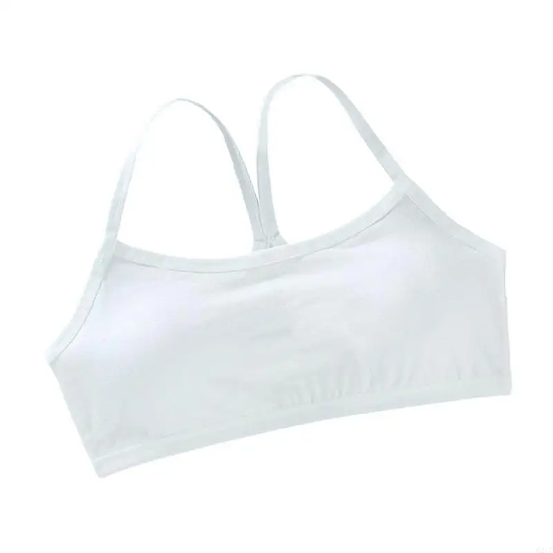 G2TC Children's Cotton Spandex Camisole Bra Soft and Stretchy Teens Tube Tops Solid