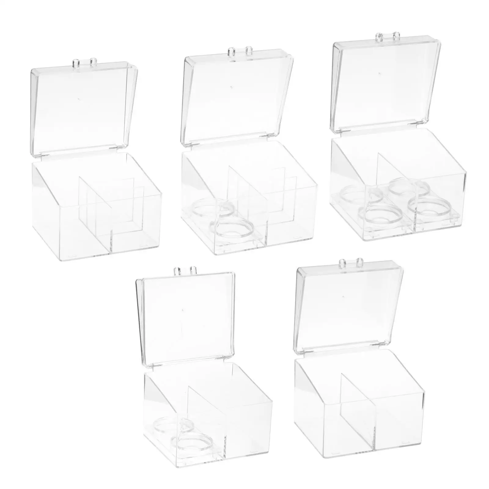 Transparent   Cotton Pad Storage Box Dustproof Desktop Organizer   Makeup Storage Case for Bathroom Home Toilet Travel