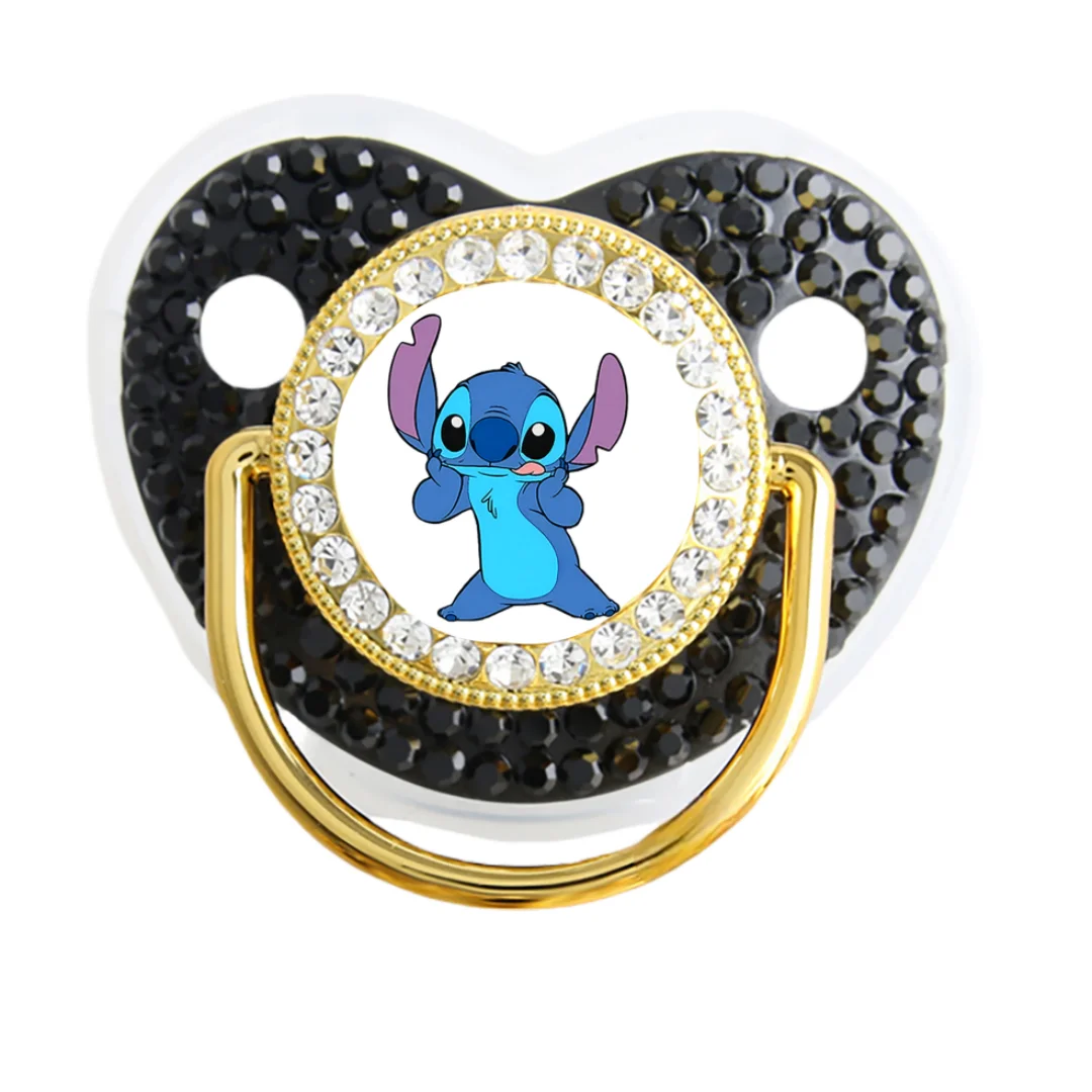 

Веселые игрушки для прорезывания зубов с принтом аниме, блестящие роскошные подарки для детского душа для маленьких мальчиков и девочек для новорожденных, пустышки с принтом аниме, От 0 до 8 месяцев