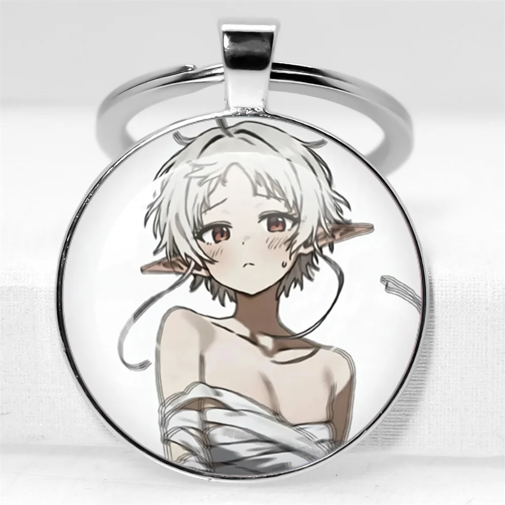 Mushoku Tensei: Reencarnación sin empleo ‌ Llavero cabujón de 25MM/30MM, colgante de dibujos animados, accesorios de joyería, llavero, regalo para seguidores