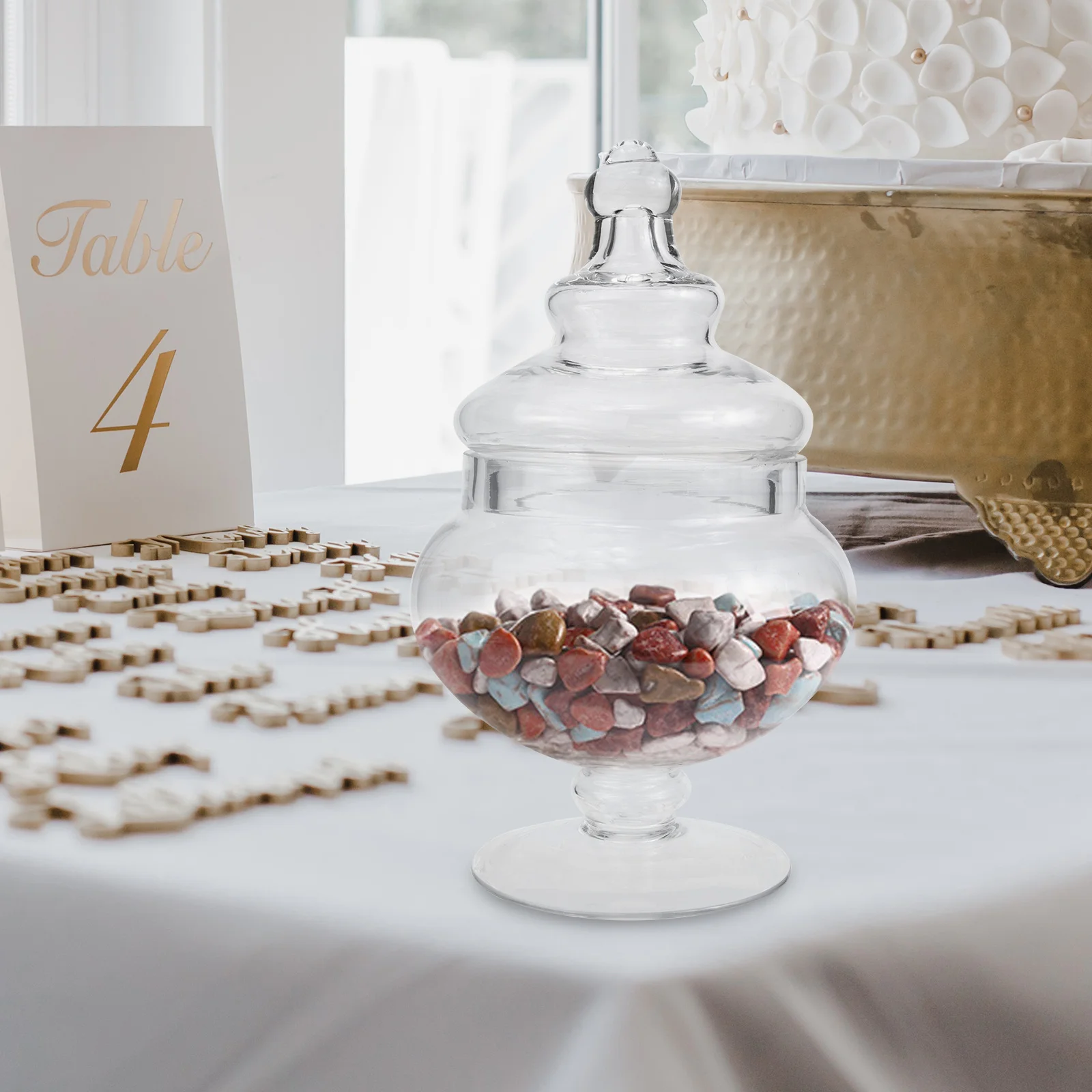 

Glass Candy Jar Clear Dried Fruit Container Kitchen Supplies Home Decor Sealed Insect Proof Glass Sugar Bowl