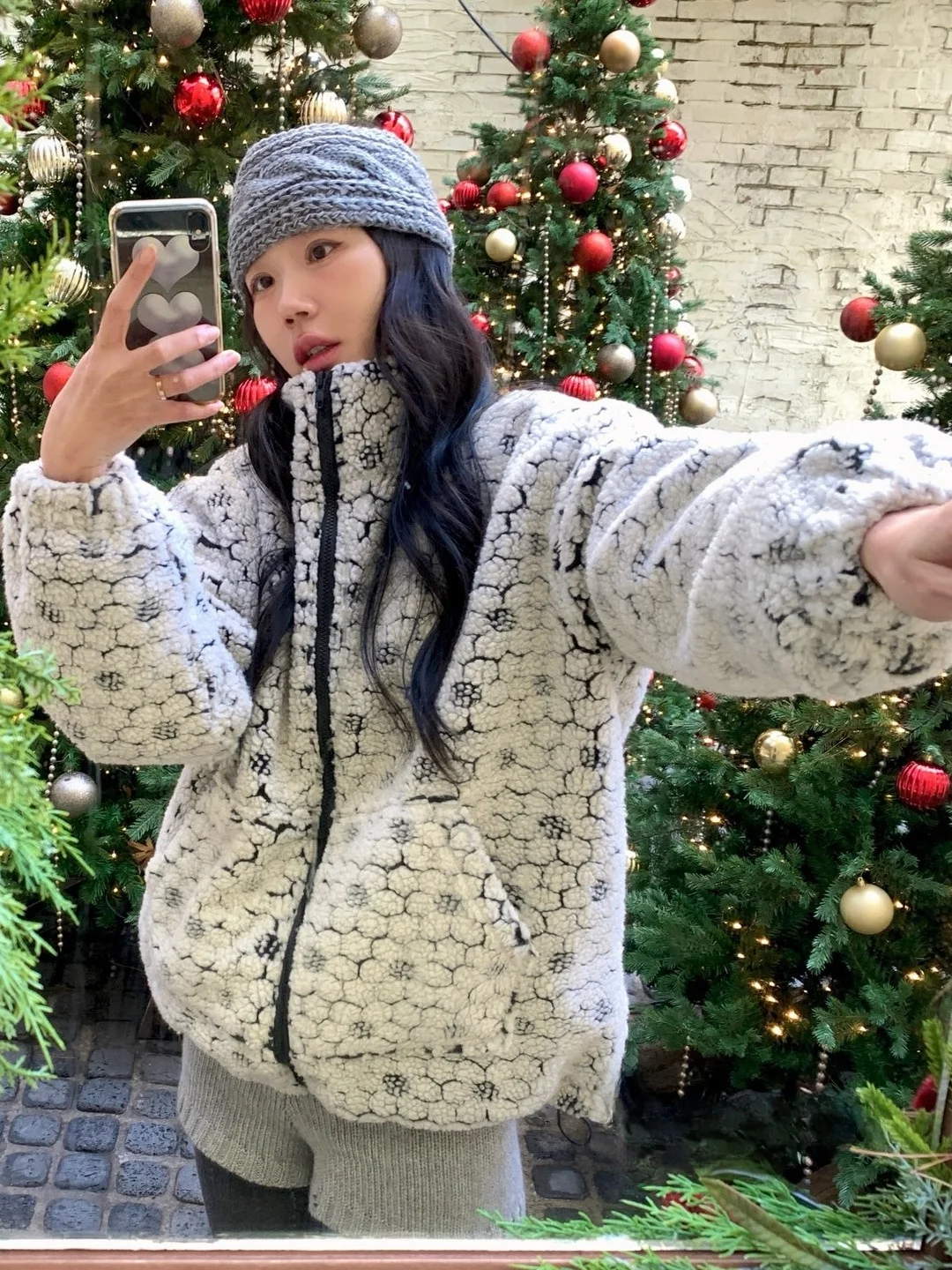 Winter Chic ort Jaet frauen Lamm Pelz Getrimmt Stehkragen Fce Gefüttert Blumen Stickerei Warme Koreanische Sle Oberbekleidung