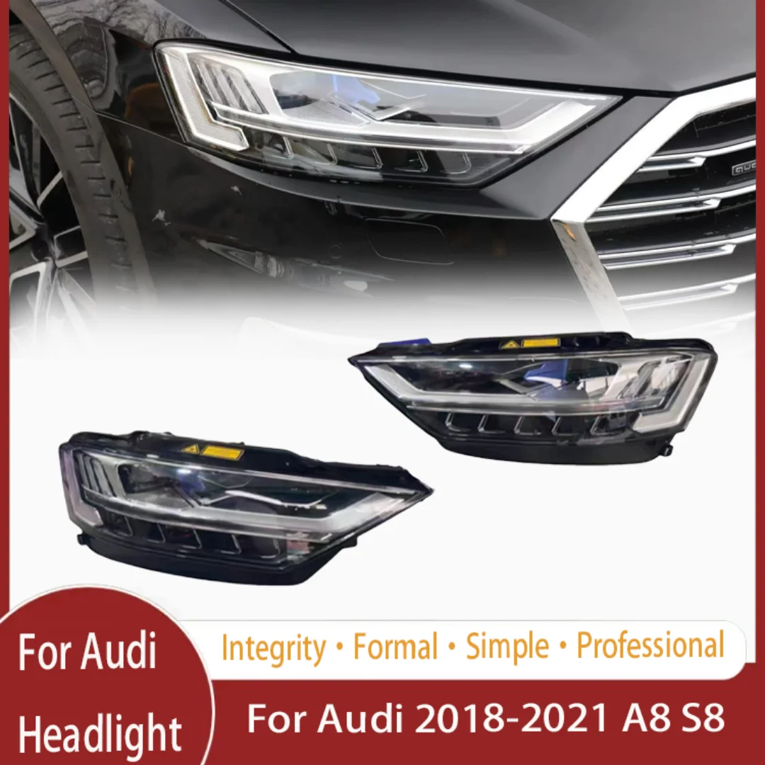 

Для Audi 2018-2021 A8 S8 Высококачественная OLED водяная динамическая лазерная матричная фара в сборе