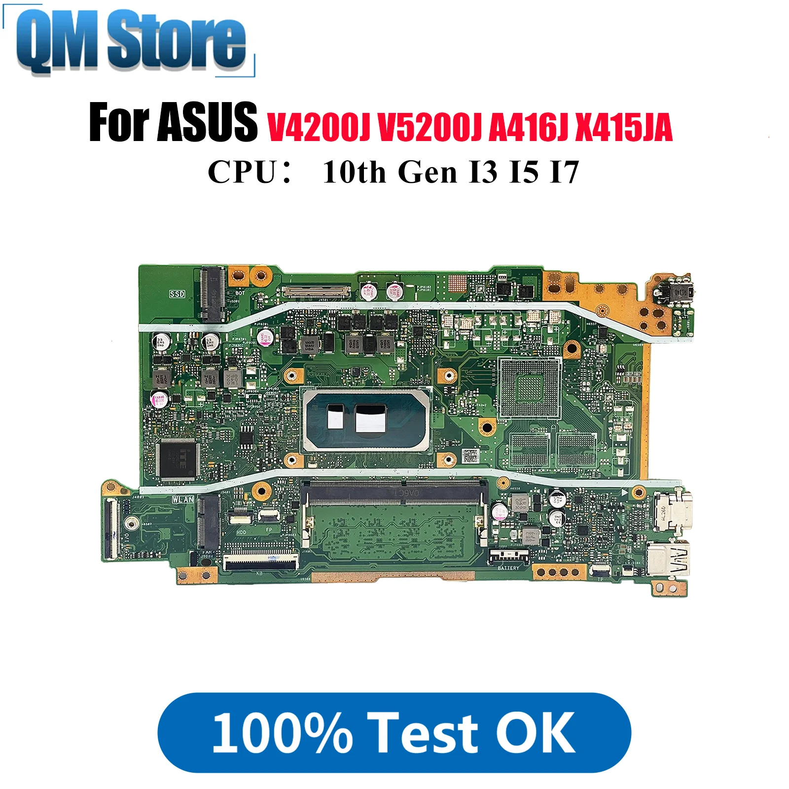 

X415JA Материнская плата для ноутбука ASUS VivoBook X415JAB X415JF X415J X415JP V4200J A416J X415JA V5200J Материнская плата с процессором I3 I5 I7