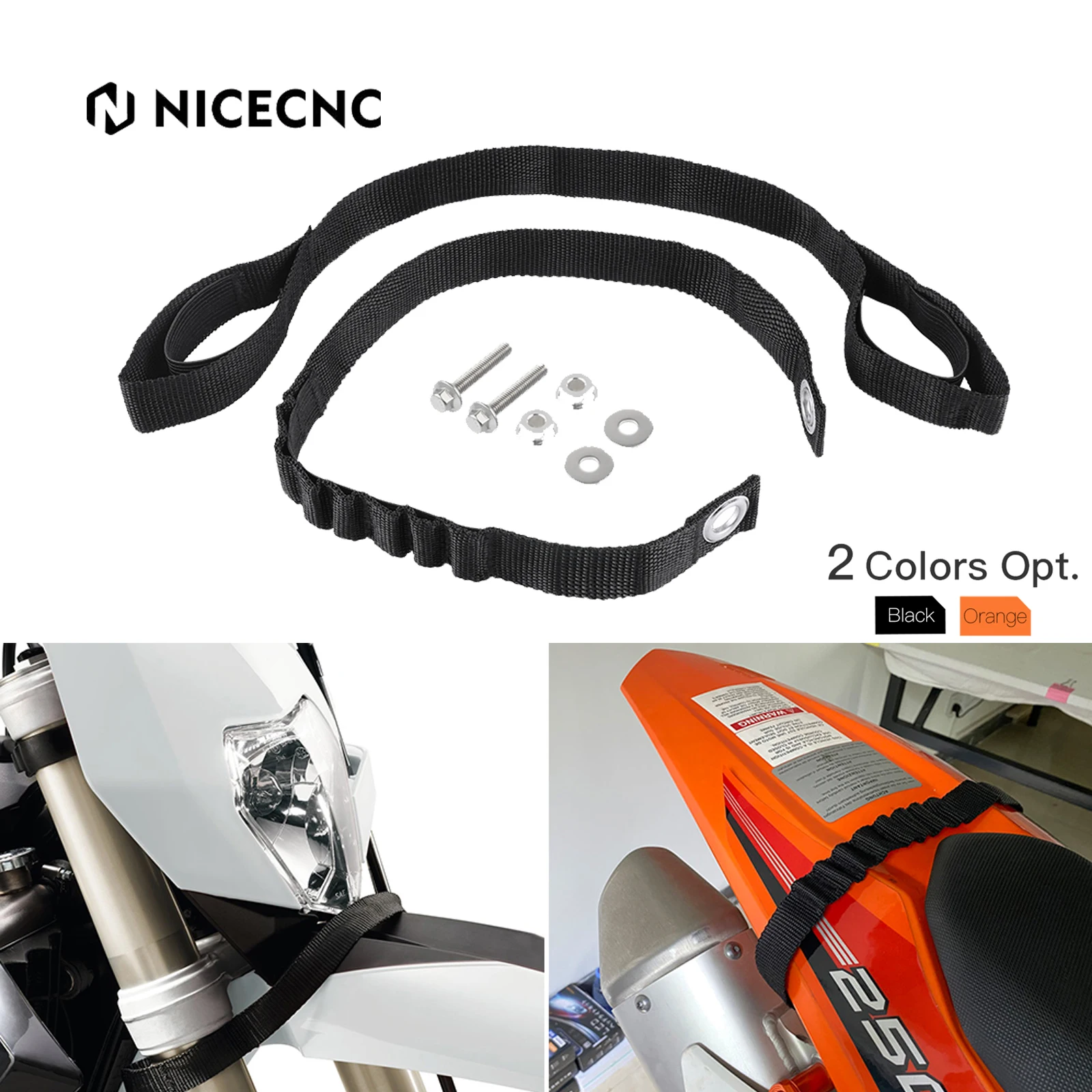 NiceCNC GasGas EC300 EC250 EC EX MC 125 250 300 350 450 2021 2023 프론트 리어 펜더 풀 서포트 스트랩, KTM EXC300 용 