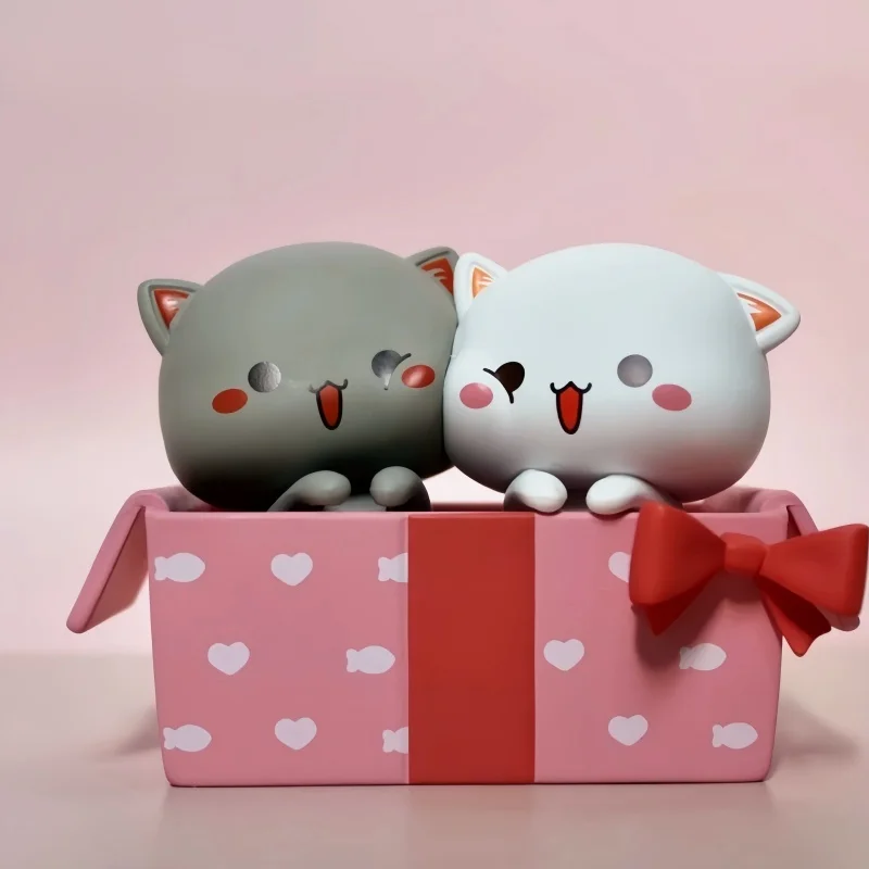 Gorąca wyprzedaż Mitao Cat Kawaii Season 2 Anime Figure Cute Cartoon Model Doll Collection Room Decoration Kids Birthday Gift Ornaments