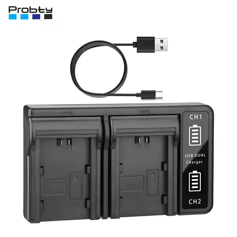 Fast Dual USB Charger for Sony NP-FZ100 Battery for Sony ZV-E1, FX3, FX30, A1, A9 II, A7R V, A7S III, A7 IV, A6600, A7C Cameras