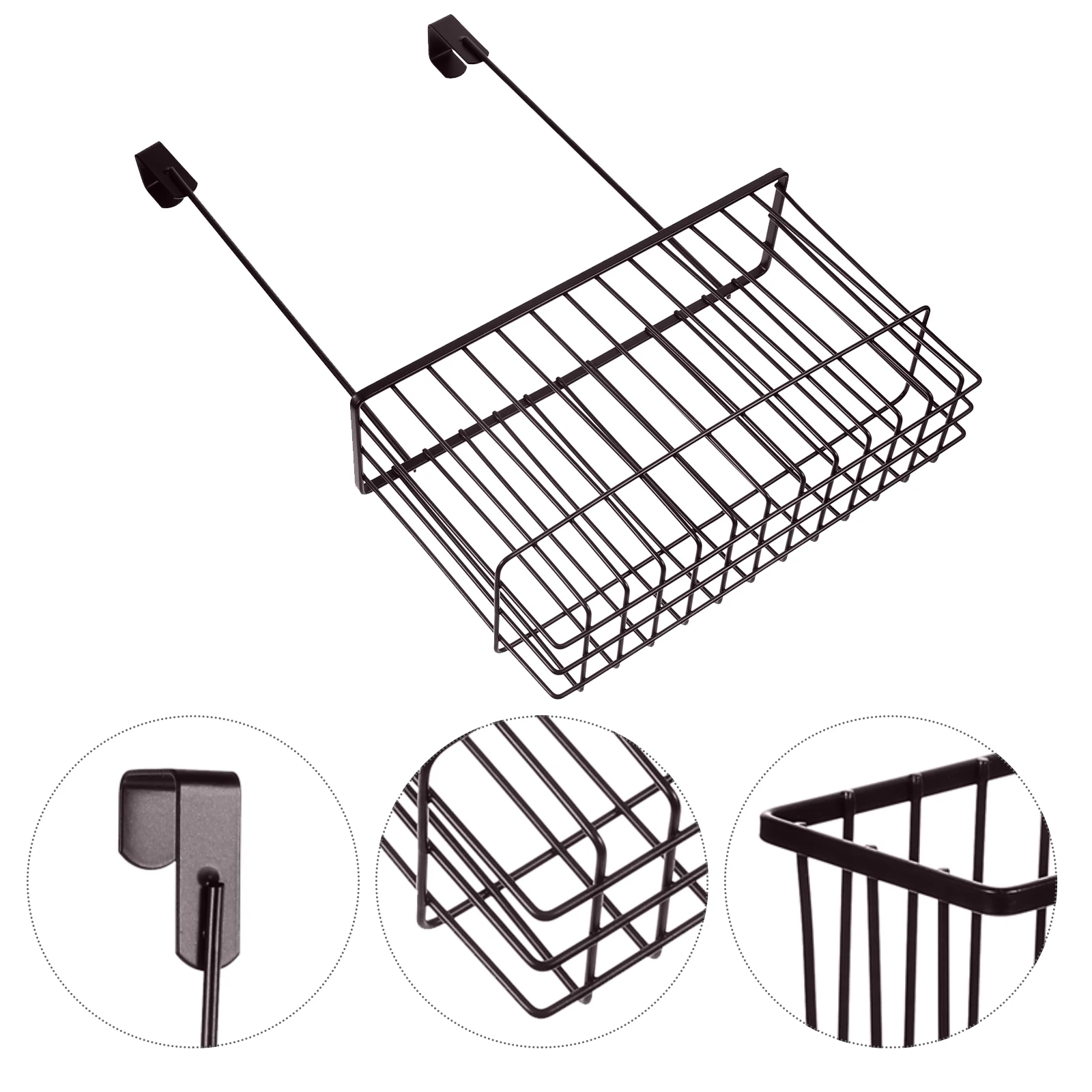 

Extra Long Carbon Steel Hanging Basket For Cabinet Door Organizer Wire Storage Rack Kitchen Bathroom Space Saving Wall Mounted