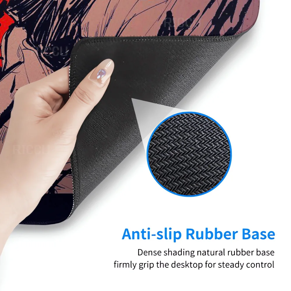 Large Gaming Mouse Pad J-ujutsu Kaisen Gojo Satoru Mouse pad LockEdge Thickened Computer Keyboard Desk Mat Rubber Anti slip Mats