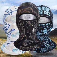 Summer Cool Balaclava Ice Silk Cycling Full Face Cap Sun Anti-UV Protection Sports Face Cover Headwear Bike Motorcycle Men's Hat