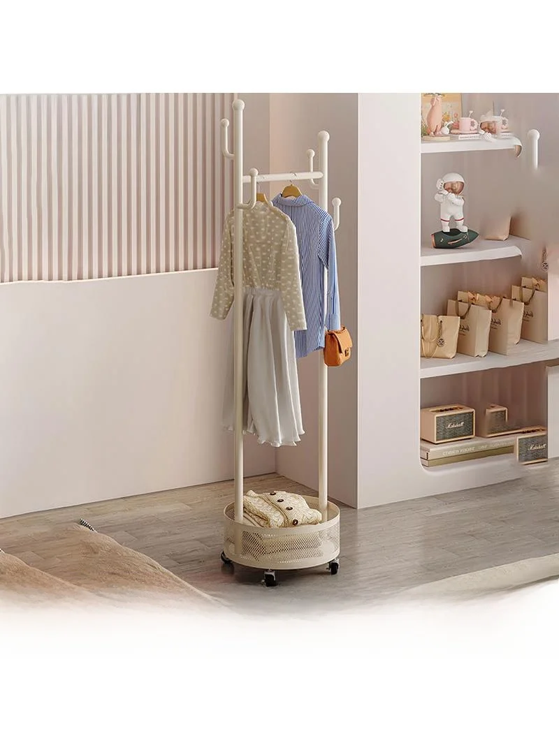convenient-round-floor-clothes-drying-rack-cactus-storage-shelf-mobile-display-stand-simple-coat-hook-easy-to-use-home-organizer