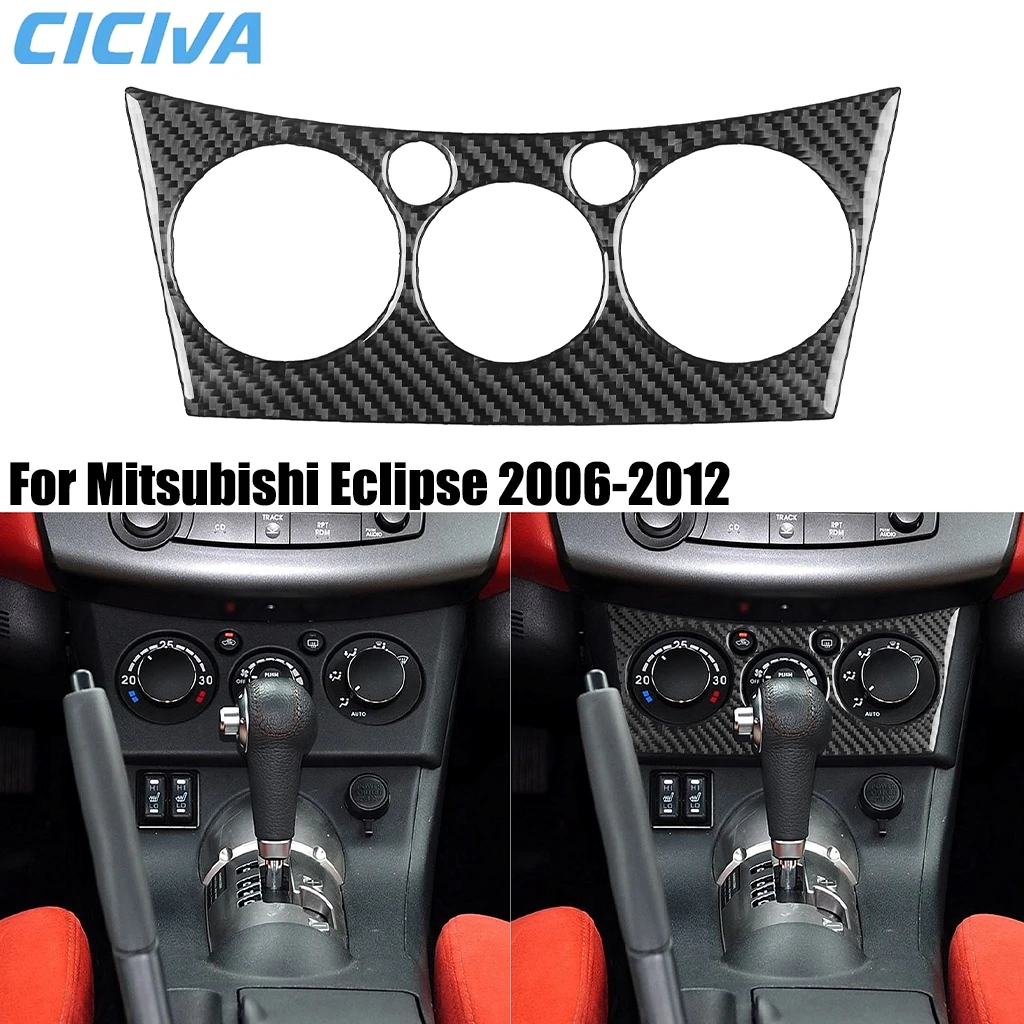 

For Mitsubishi Eclipse 2006-2012 Carbon Fiber Dashboard Climate Air Condition Control A Car Accessories Interior Cover Stickers