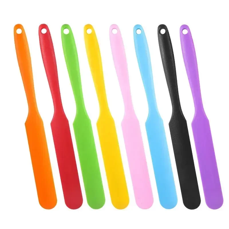 Silicone Long Scraper Color Cream Long Knife Scraper Cake Making Small Accessories Silicon Spatula Pastry Baking Tools for Cakes
