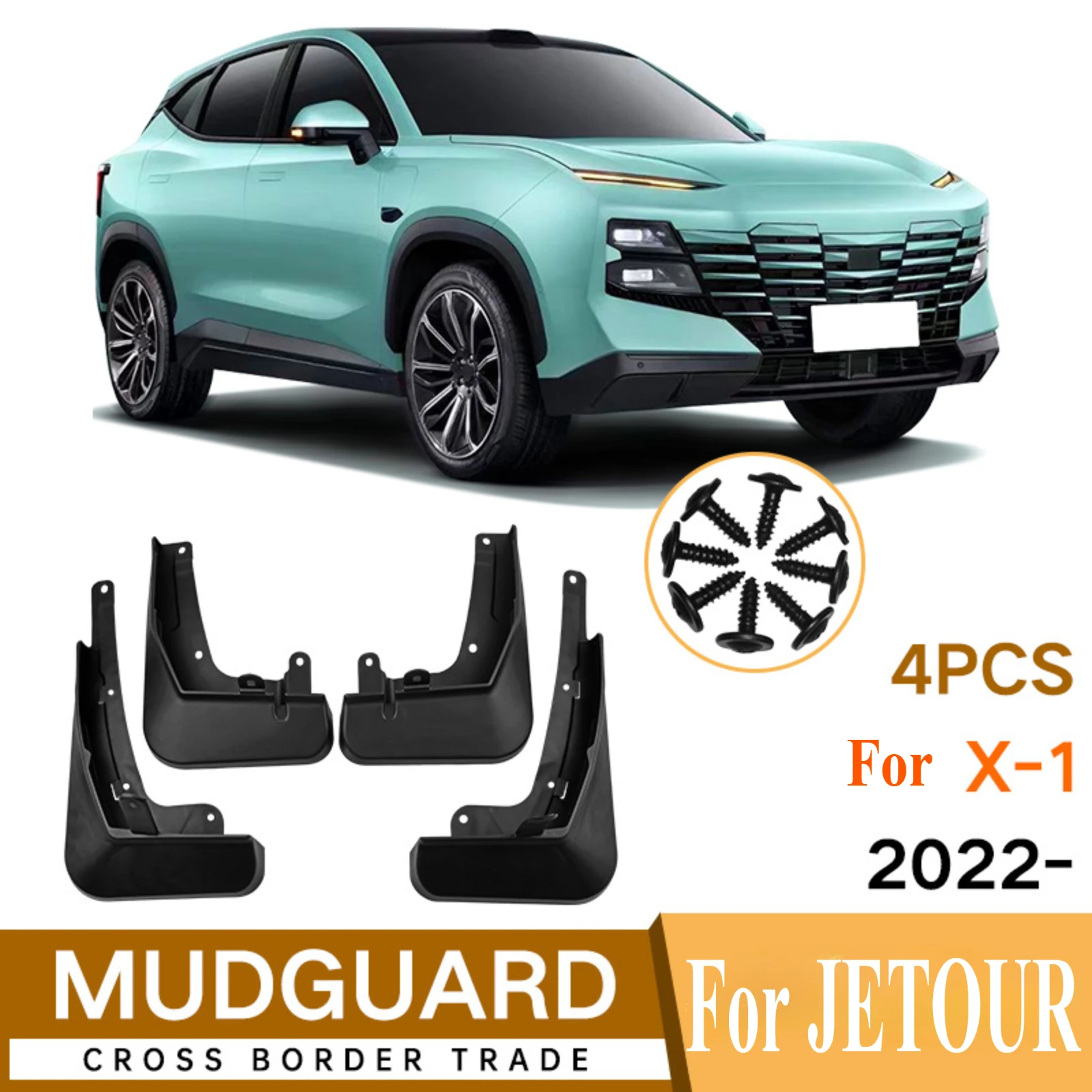 

For Jetour Dasheng Jetour X-1 2022-2023 Mud Flaps Splash Guards Car Fender Mudguards Auto Exterior Protective Accessories