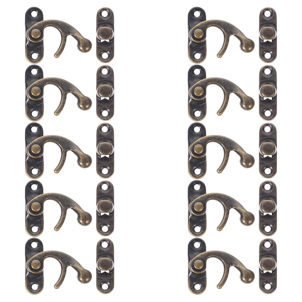 

10pcs Vintage Hook Hasp Latch Metal Clasp For Jewelry Box Wooden Chest Tin Case Retro Storage Decorative Hardware Buckle
