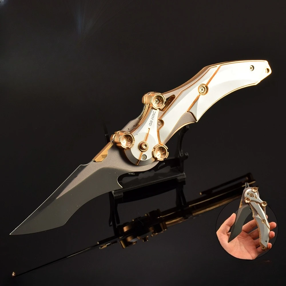 27 CM ‌Arena Breakout‌ Chinese Game Peripherals Blade of Mercy Metal Craft Model Collectible Desk Ornament Creative Gift for Boy