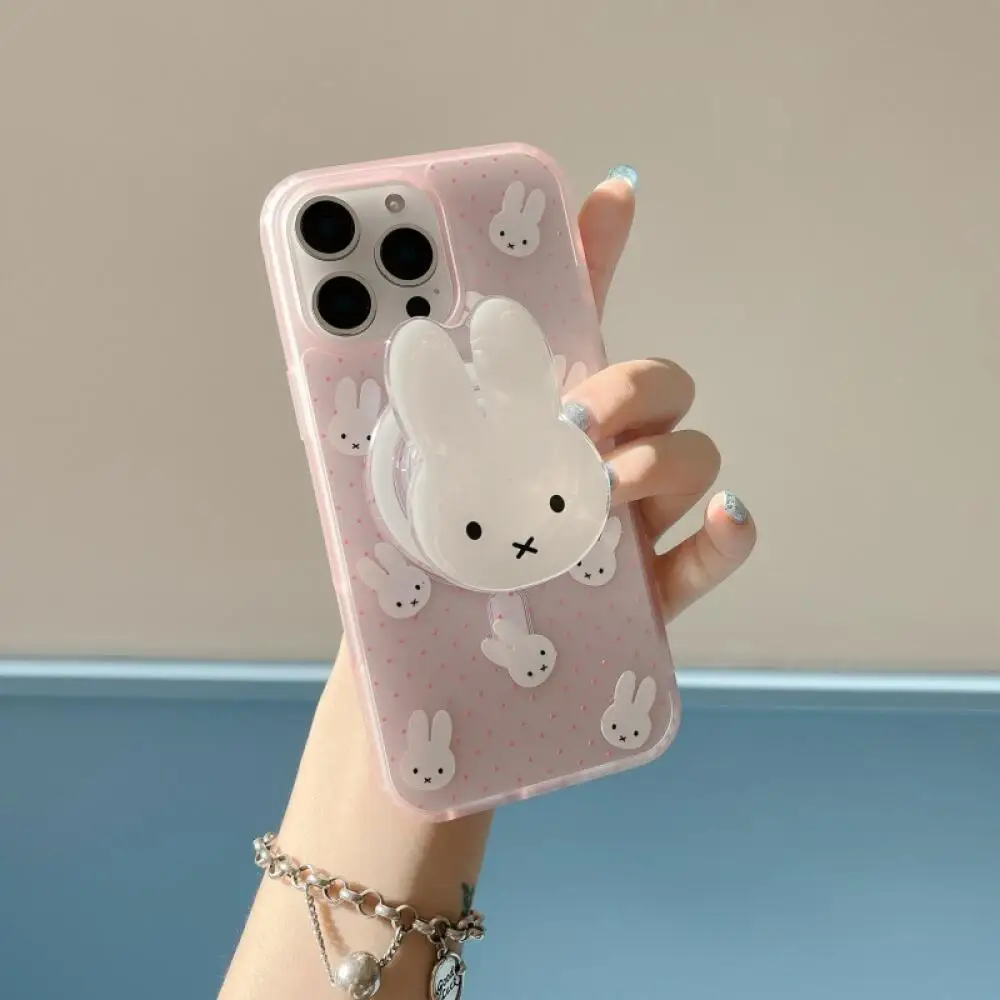 Miffy Rabbit Cute Phone Case Cute Rabbit Anime Magnetic Phone Case Suitable for Iphone16 15 14 13Promax Series Phone Cases