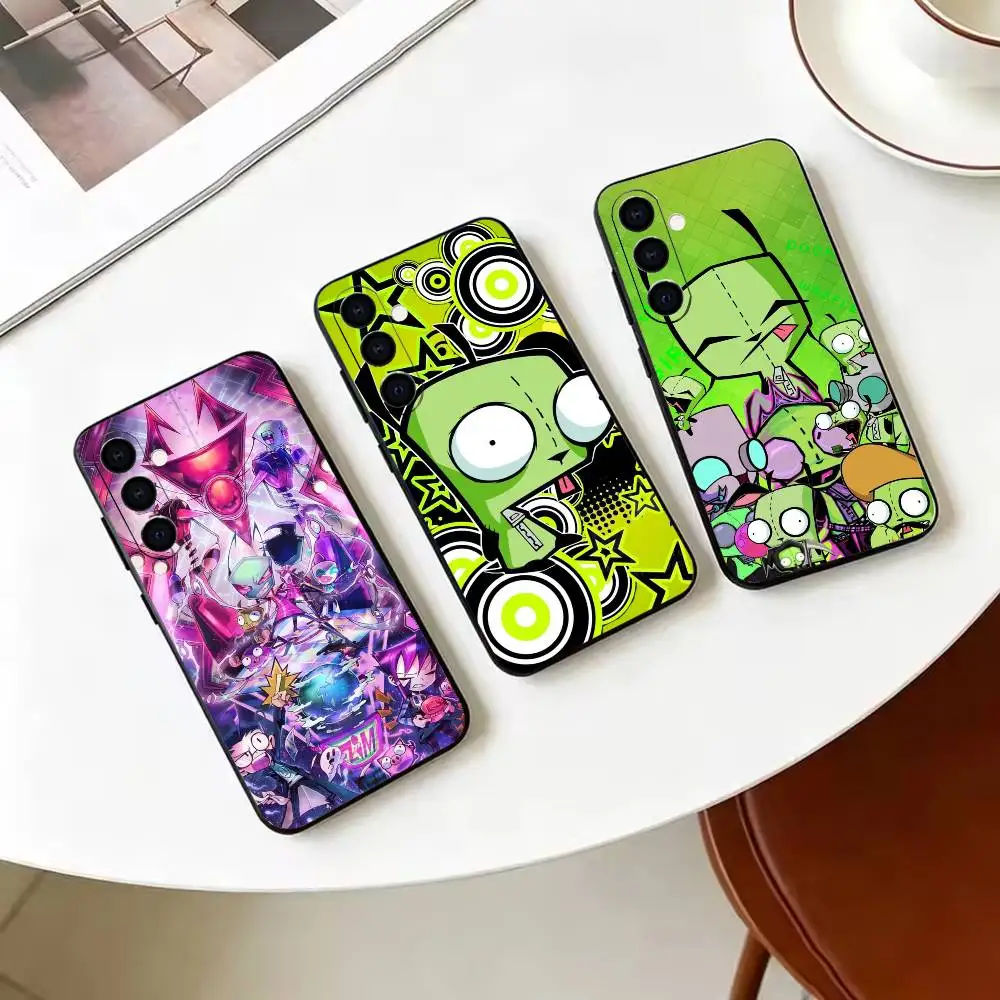 Comedy Animation-I-Invader -Z-Zim Black Soft Silicone Phone Case for Samsung Galaxy A73, A42, A72, A70, A53, A52, A51