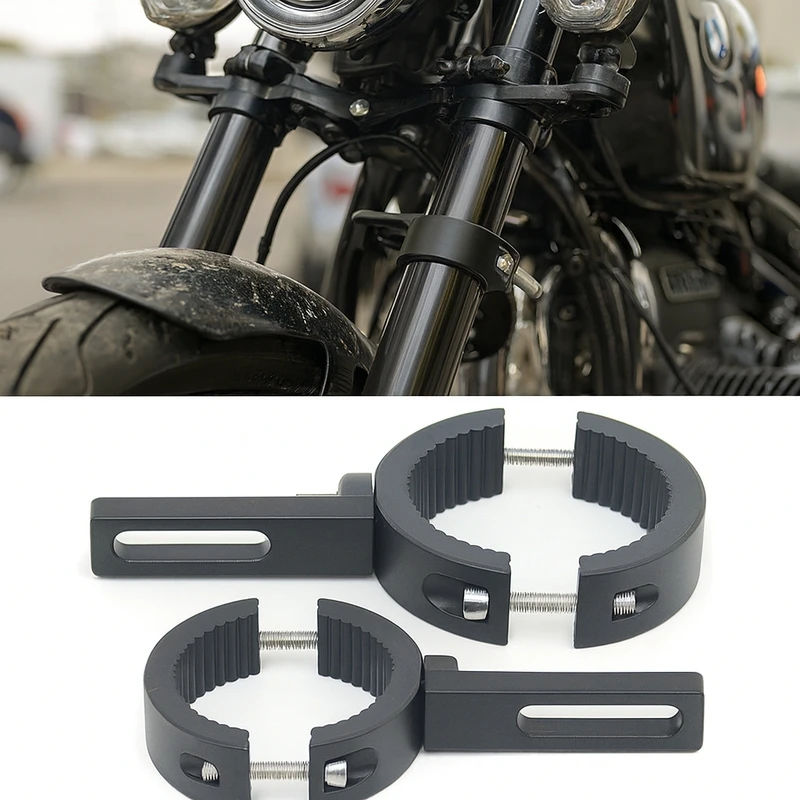 Motorcycle Front Fork Bracket Clamp Fixation Auxiliary Led Lights Bracket Spotlight Headlight Fog Driving Lights Bracket Bike