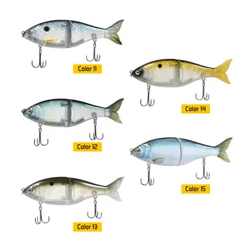 Señuelos de pesca de 178 mm y 82 g con deslizamiento y hundimiento, con bolas de sonajero articuladas y wobblers en el interior, para pesca en ríos y mares. 10 best sales Señuelos deslizantes - №8