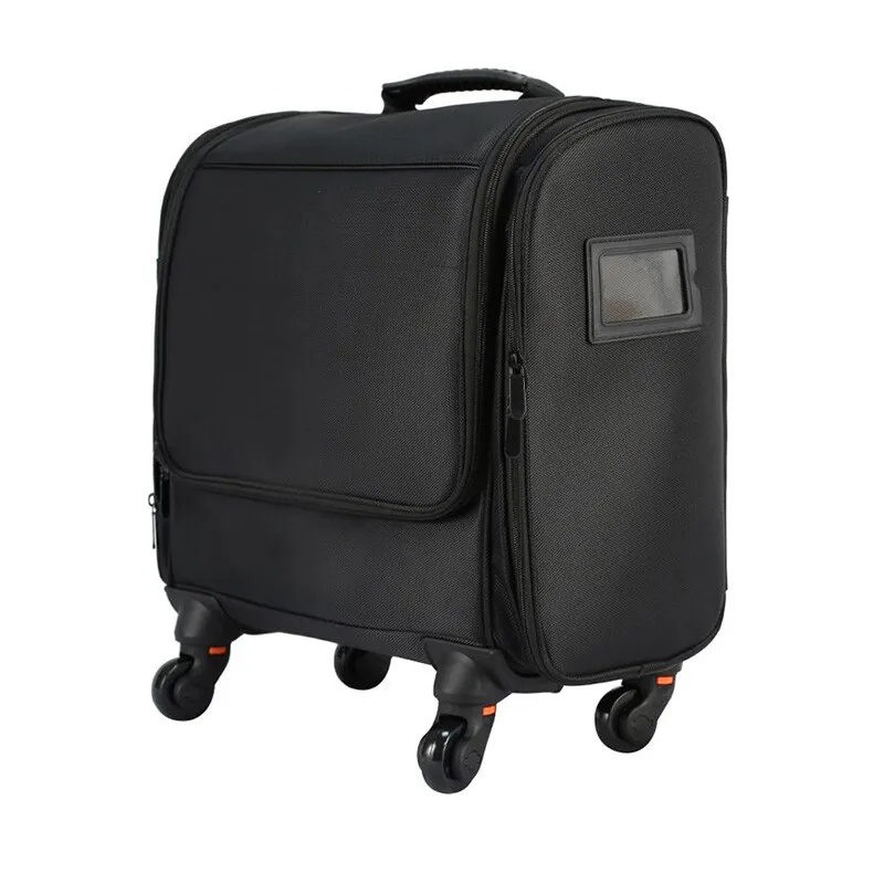 뷰티 아티스트를 위한 메이크업 케이스 - 바퀴가 달린 견고한 롤링 화장품 정리함, 다중 칸막이 여행용 도구 상자