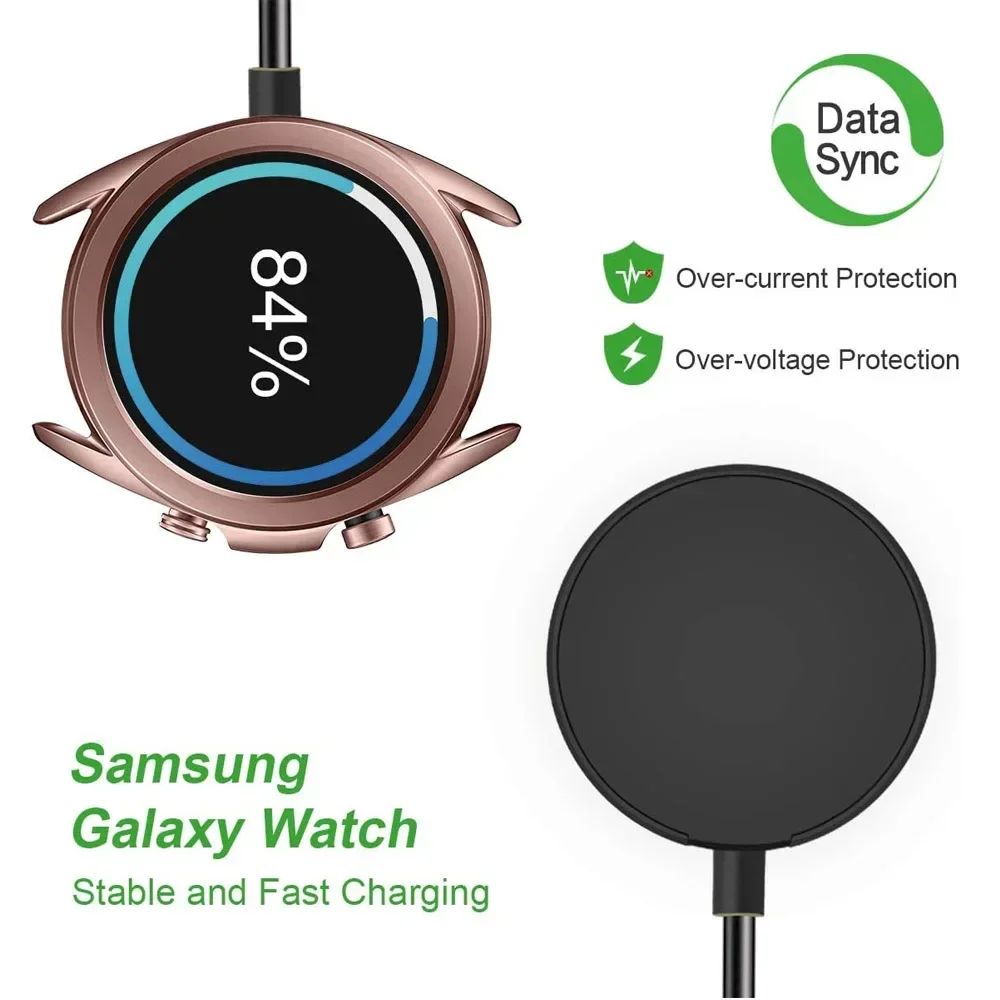 Kabel Pengisi Daya Cepat untuk Jam Tangan Samsung Galaxy 7 FE Ultra 6 Pengisi Daya untuk Galaxy 6 Klasik/ 5/ 5 Pro/ 4/ 3/ Aktif 2 Dock USB