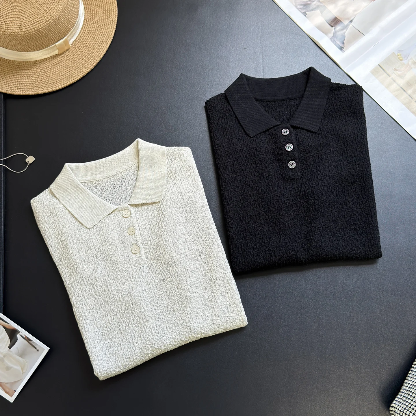 lectual Sle Ne Knitwear camiseta transpirable lino seda ligero adelgazante verano Top mujer Faion